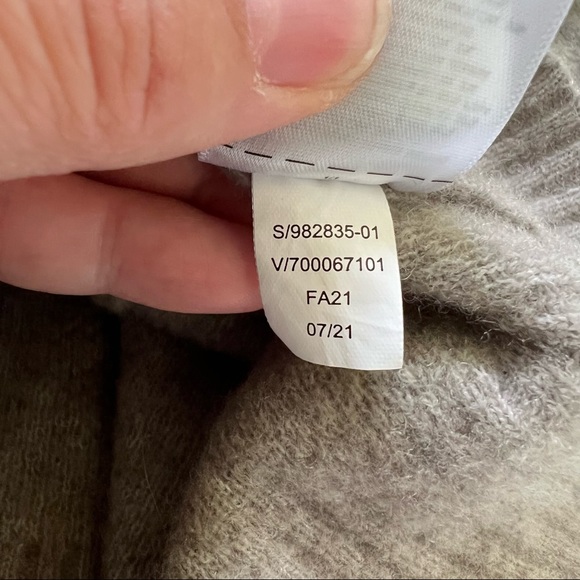 Athleta 982835 Hawthorn Animal Print Merino Wool Crewneck Sweater Size 1X - Picture 6 of 7